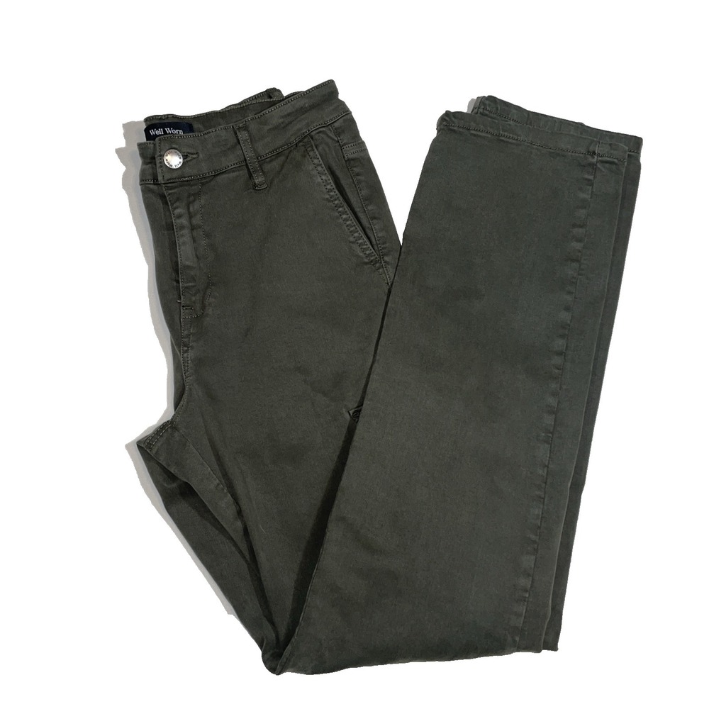 Well Worn Green Straight Leg Cargo Pants Womens Size 4/27